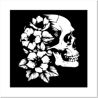 rock skull design Posters and Art